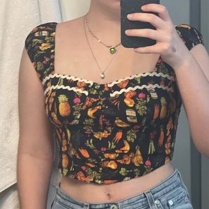 Vegetable Bustier Top